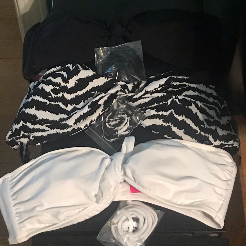 Victoria’s Secret swim bandeau bundle of 3 size L